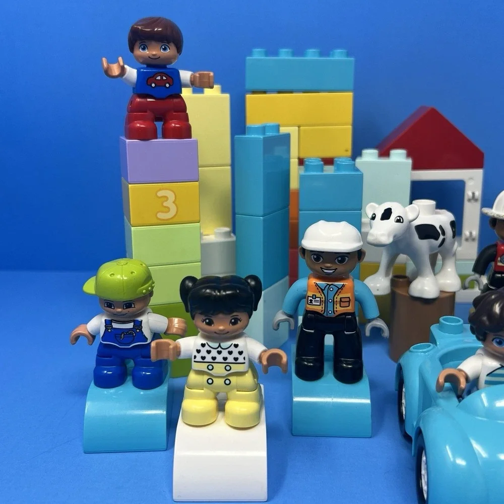 LEGO DUPLO Lot Building Blocks 10 Figures Kids Toddler Toy Set Mixed Bundle Play